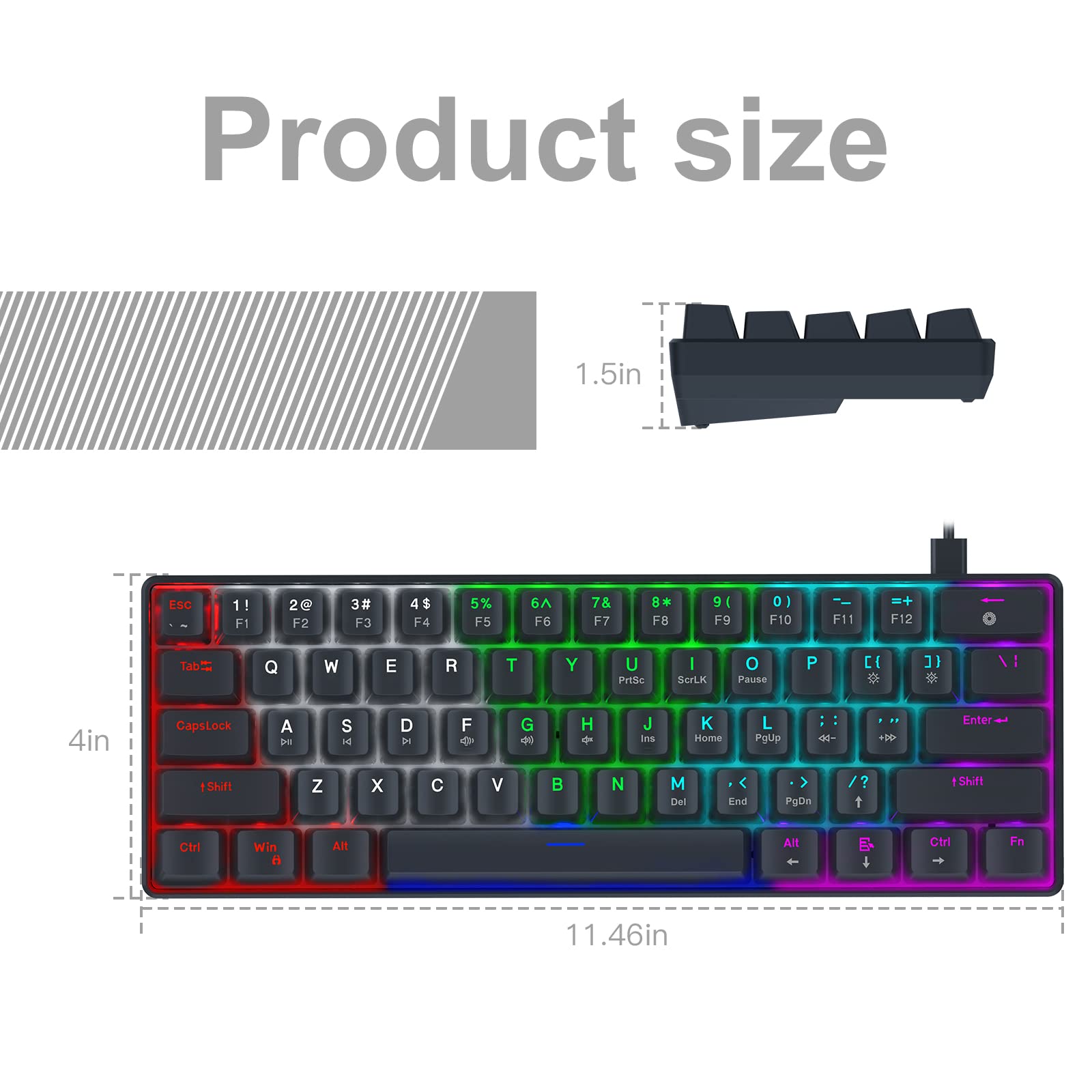 Amazon | RAZEAK(レイゼーク) ポータブル 60%メカニカル